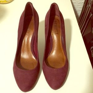 Schutz burgundy heels